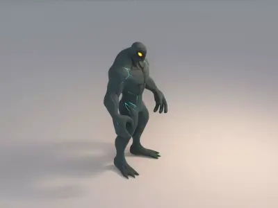 Alien Sentinel Low-poly 3D model
