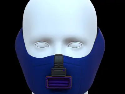 Gas mask helmet 3d model scifi Low-poly  Low-poly 3D model 292
