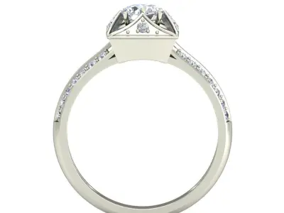 Women Ring  Render 3dm STL OBJ FBX Details 3D print model 79