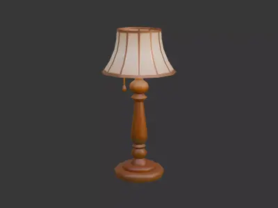 Cute Victoria Antique Classic Floor Lamp Low-poly 3D model