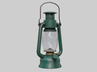 Oil Lamp 1A Low-poly 3D model