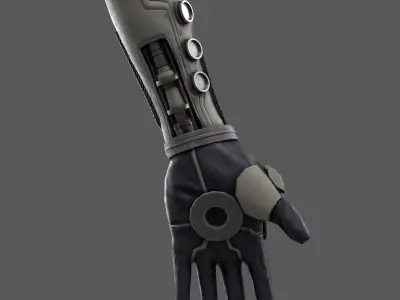 Scifi glove soldier Low-poly 3D model