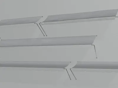 Awnings set 3D model four 3D model