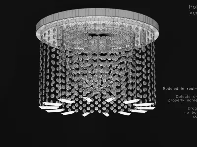Crystal Chandelier Il Paralume Marina Art 1839 3D model