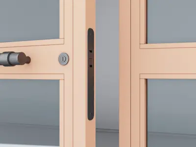 Aluminium door 344 3D model