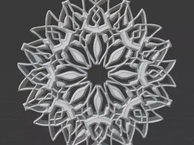 Crescent Pendant Pattern Moon Collection 4 3D print model