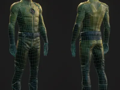 3D game Model reference - Reverse-Flash Low-poly 3D model