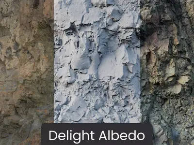 Sharp Cliff Scans PBR 3D Model Pack