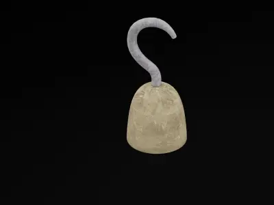 Classic Pirate Hook Low-poly 3D model