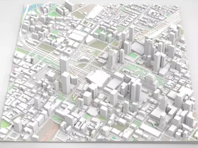 Cityscape Montreal Quebec Canada 3D print model 3D print model