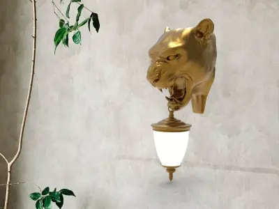 jaguar Wall Lamp 3D print model
