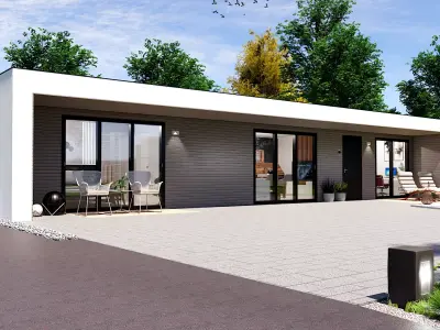 modern house on 75m2 TARA 75 Low-poly 3D model