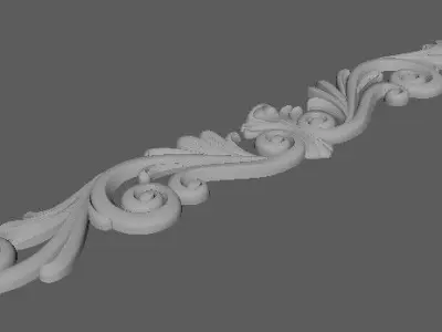 dekor shabby chic ornate border 3D model