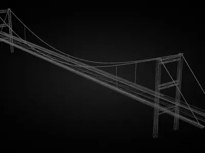 Low Poly Bridge  Game-Ready 3D Model  Low-poly 3D model