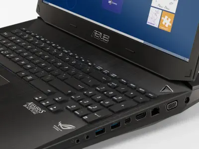 Asus ROG G750JH gaming laptop Low-poly 3D model