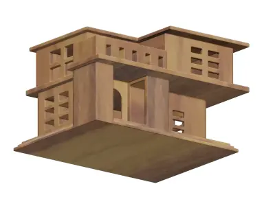 Toddler Exquisite Cartoon Villa Toy 3D model