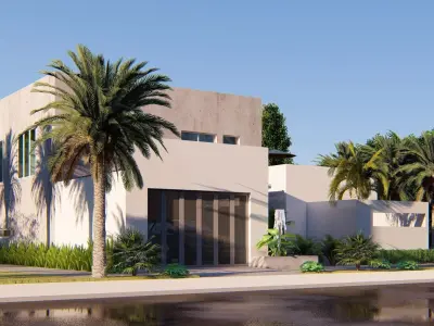 Villa C8 - Sketchup dwg lumion render picture 3D model