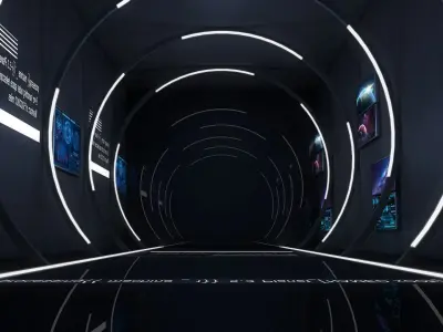 Sci Fi Room Low-poly 3D model