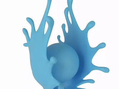 Table lamp splash 3d print 3D print model