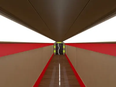 Sci Fi Corridor  Low-poly 3D model
