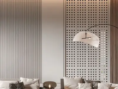 Modern multi-person sofa 3D model