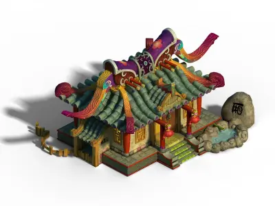 Game Gang Building - Intermediate Room 3D model