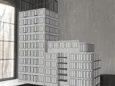 high-rise building 3D print model