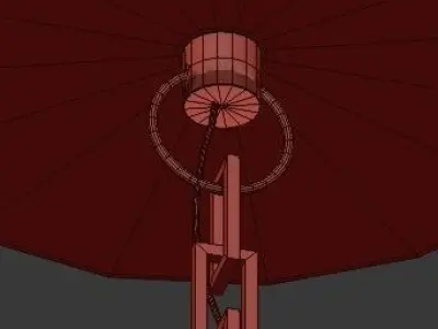Untitled chandelier with six glass shades 3D model