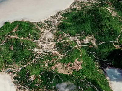 Ko Tao island 3d model terrain Low-poly 3D model