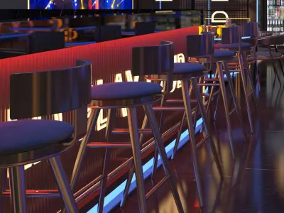 Modern bar 3D model