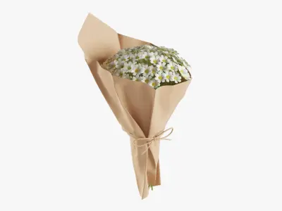  Flowers In Bucket And Bouquets Set 