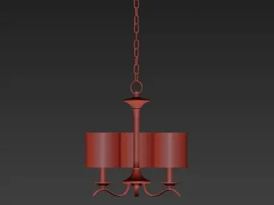 Progress Lighting Inspire Brushed Nickel Three Light Chandelier 3D model