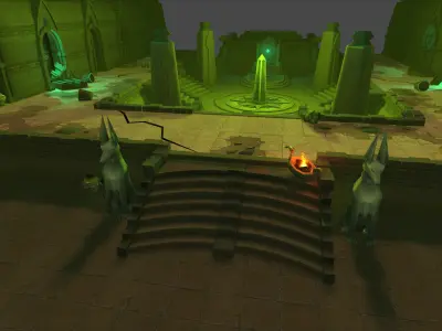 Fantasy Chess RPG Environment - Pyramid Dungeon Low-poly 3D model
