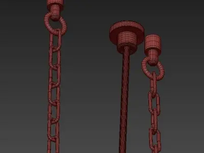 PEAR 1 clear glass pendant light 3D model