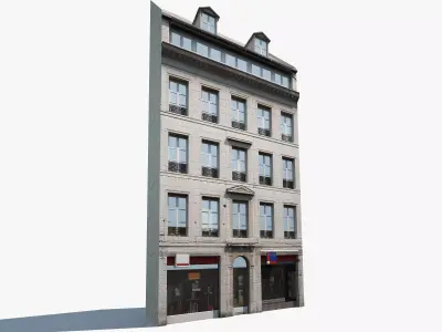 Apartment House 111 Low-poly 3D model