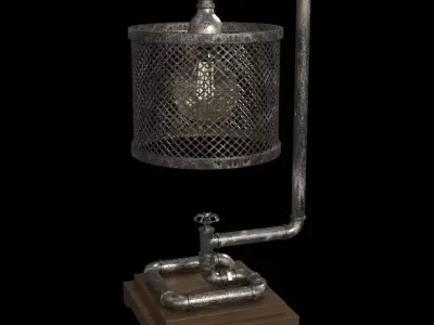 Industrial Table Lamp 3D model purchase