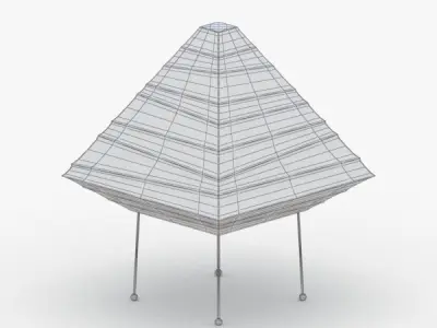 1416 - Paper Lamp Low-poly 3D model