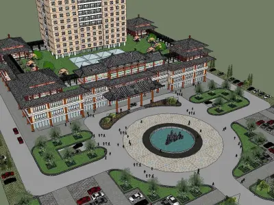 vacation spot-Resort-Fashion Leisure Hotel-0177 3D model