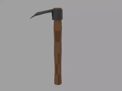 Low-Poly Stylized Hoe Game Ready Low-poly 3D model