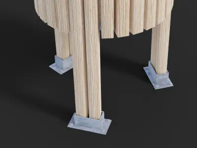 Salou Low Poly  Trash Bin 3D model