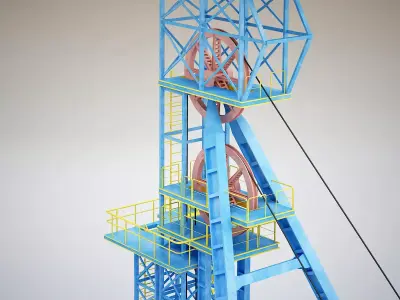 Mine Headframe 3D model
