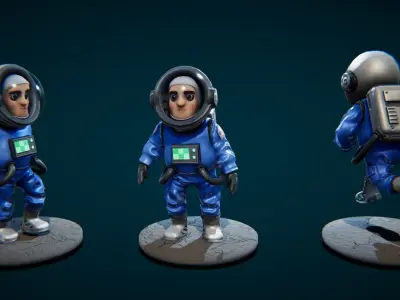 Low poly Spaceman Low-poly 3D model