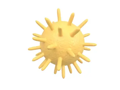 Virus v2 008 Low-poly 3D model