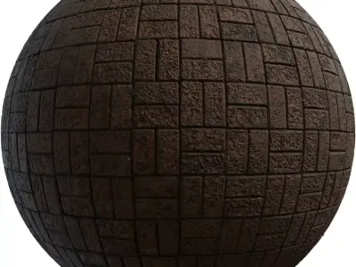 Basketweave Concrete Pavers PBR Texture Texture