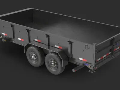  Utility Dump Trailer Generic 3D Model 
