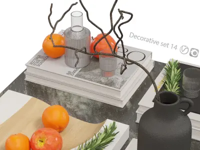 Decorative set 014 3D model order
