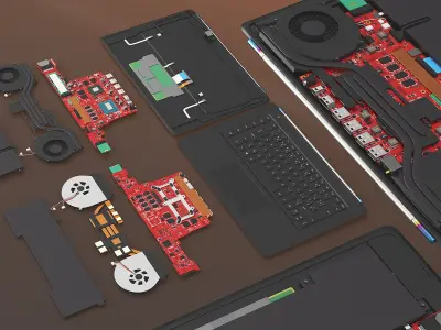  Laptop Internal Assembly with Keyboard Panel 