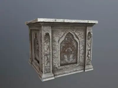 column  Low-poly 3D model