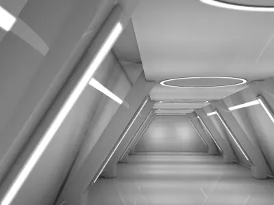 Sci Fi Interior 3D model 32