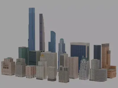 Building NYC Vol 1 Low-poly 3D model